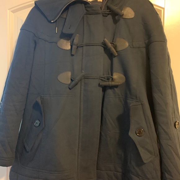 Burberry Zippered Hood Pea Coat - Navy - Picture 2 of 10